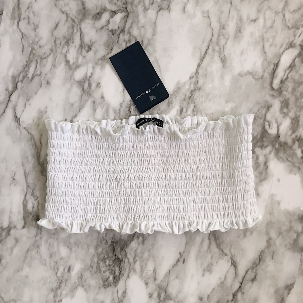 Brandy Melville smocked bandeau